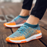 Casual Orange Touch Designed Men Fashion Sensible Shoes