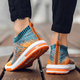 Casual Orange Touch Designed Men Fashion Sensible Shoes