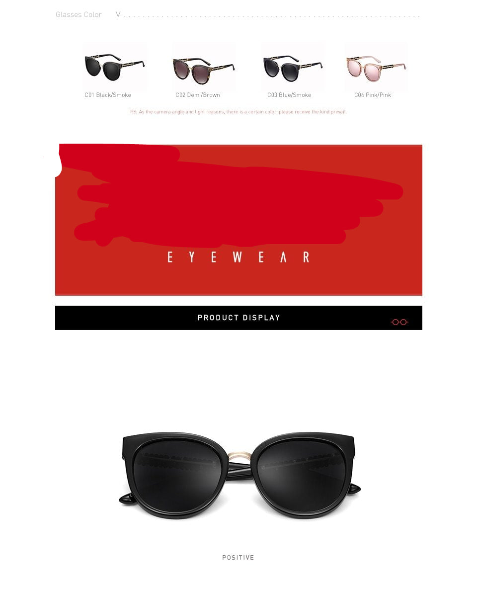 Cat Eye Vintage Ladies Retro Sunglass