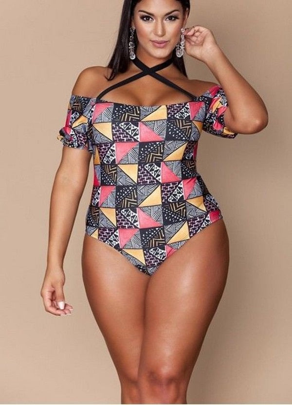 One Piece Full Body Extra Large Premium Floral Summer Swimsuit 2019