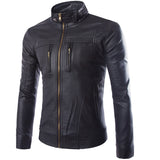 Spring Fashion Casual Men Autumn & Spring Leather Jacket