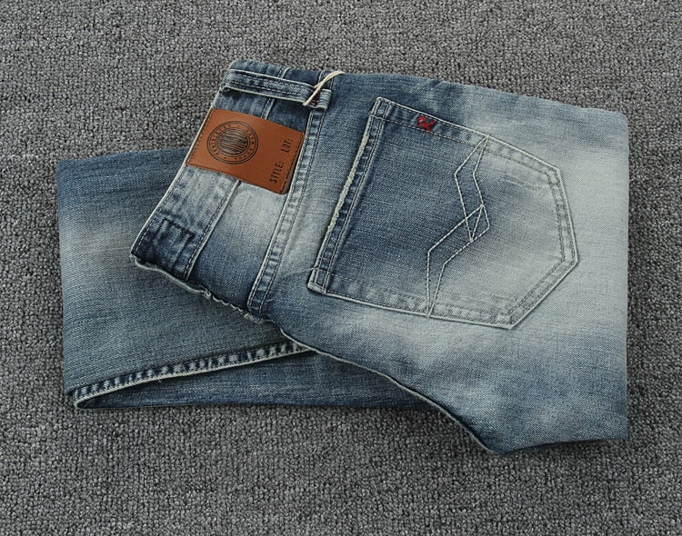 Mens Blue Light Vintage Denim Italian Men High Street Jean 2019