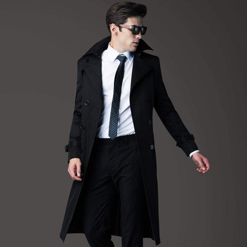 High Strand Collar Fine Quality Men Long Trench The Wind-killer