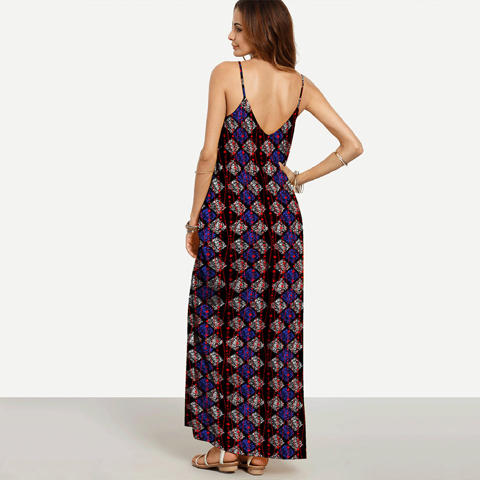 Long Maxi Deep Boho Elegant Sleeveless