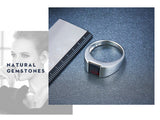 7mm 925 Sterling Silver Finest Garnet Ring