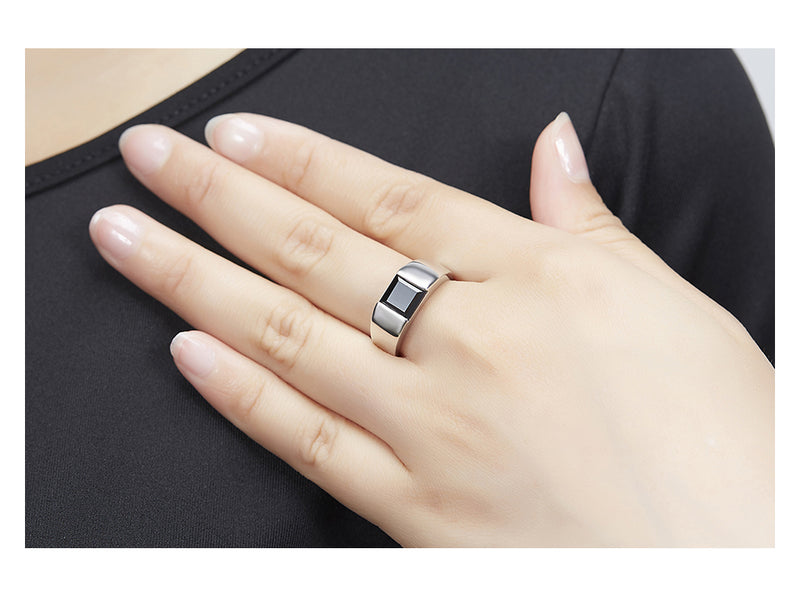 7mm 925 Sterling Silver Finest Garnet Ring