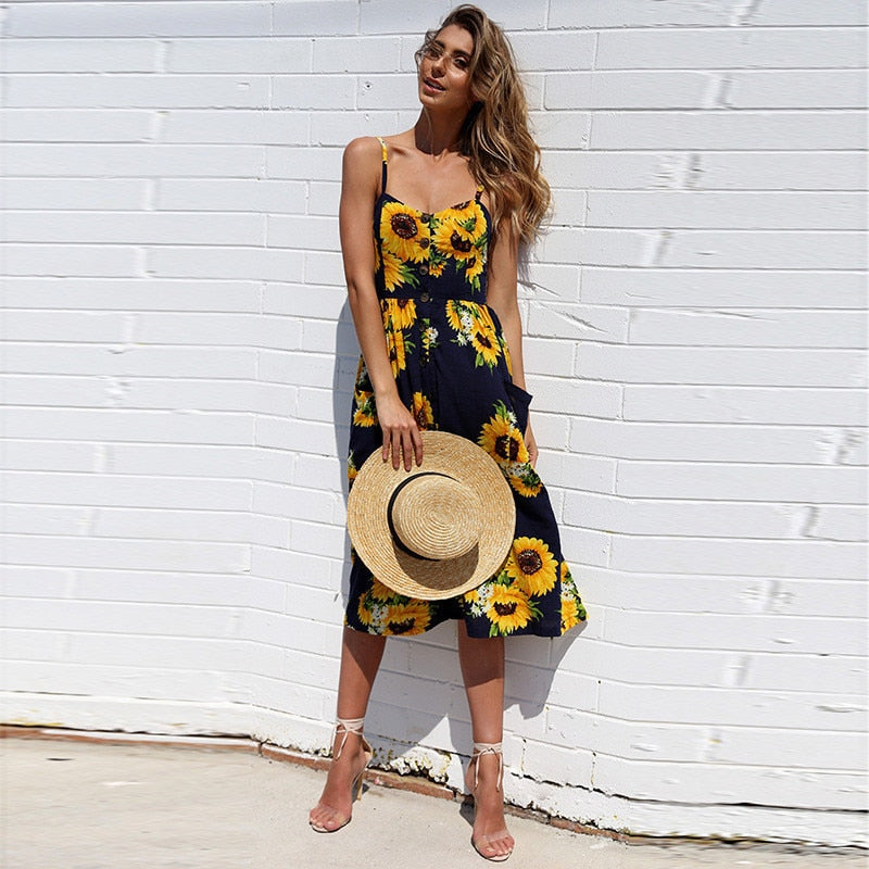 Mid Beach Party Floral Summer Strap Boho