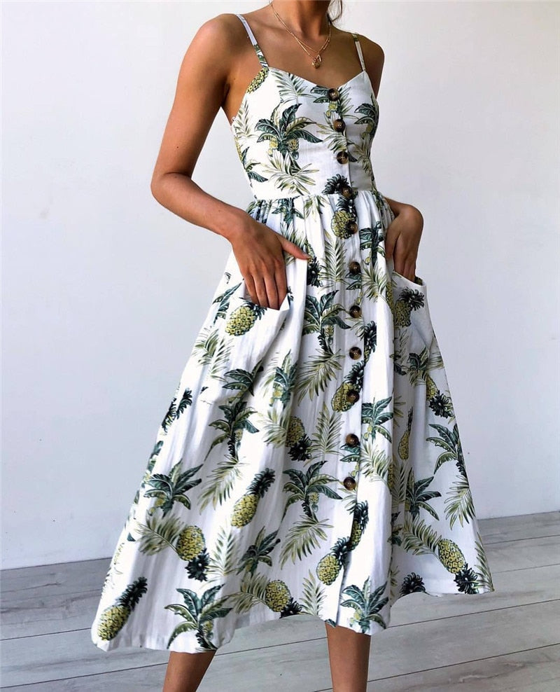 Mid Beach Party Floral Summer Strap Boho