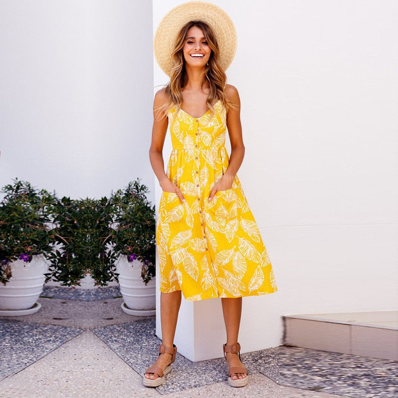Mid Beach Party Floral Summer Strap Boho