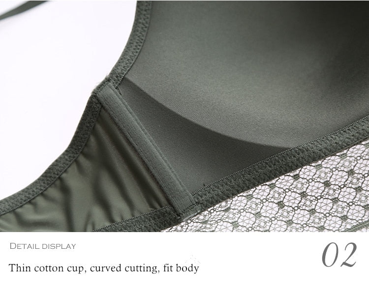 Wire free buckle V Neck Glossy