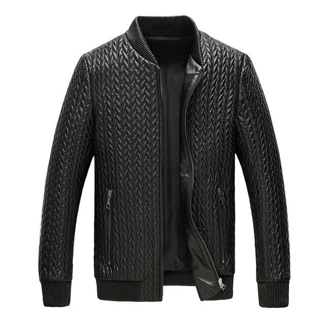 Slim Fit Original Leather Men Bomber Jackets