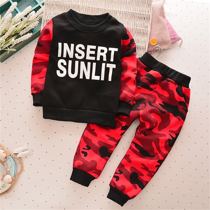 Thicken Sports Suits Cotton Children Winter Clothing