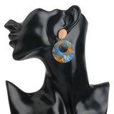 Round Ear Drop Acrylic Boho Earring For Women