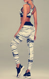 Ladies Elastic Quick Dry Style Running Active Suit For Workout All Years In Black & White