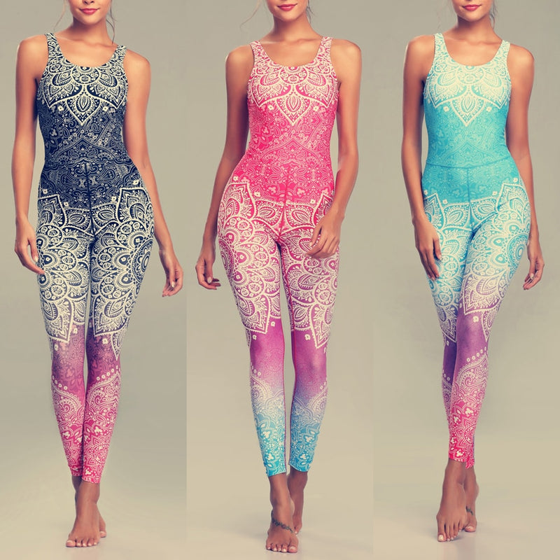 Ladies Elastic Quick Dry Mandela Design Running Active Suit For Workout All Years