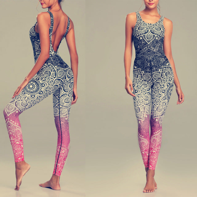 Ladies Elastic Quick Dry Mandela Design Running Active Suit For Workout All Years