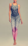 Ladies Elastic Quick Dry Mandela Design Running Active Suit For Workout All Years