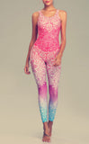 Ladies Elastic Quick Dry Mandela Design Running Active Suit For Workout All Years