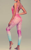 Ladies Elastic Quick Dry Mandela Design Running Active Suit For Workout All Years