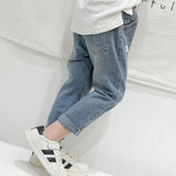 Denim All Season Trouser For Kid With Elastic Waist