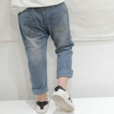 Denim All Season Trouser For Kid With Elastic Waist
