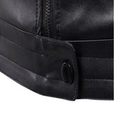 Multi Zipper Stand Collar Leather Jacket For Winter and Motorcycle