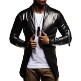 Slim Fit Men Trench Lather Jacket For Autumn Outing and Bike