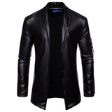 Slim Fit Men Trench Lather Jacket For Autumn Outing and Bike