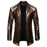 Slim Fit Men Trench Lather Jacket For Autumn Outing and Bike