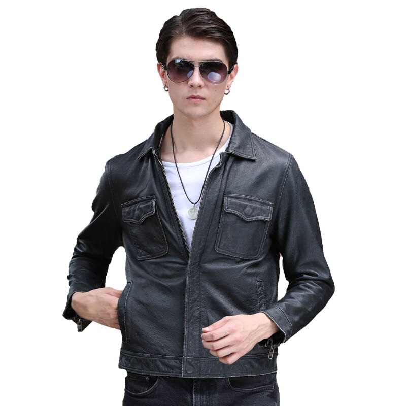 Slim Fit Mens Extra Warmer Extra Comfortable High Quality Leather Jacket