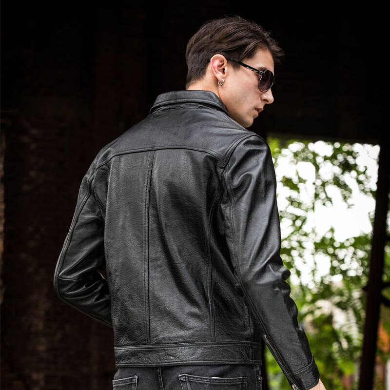 Slim Fit Mens Extra Warmer Extra Comfortable High Quality Leather Jacket