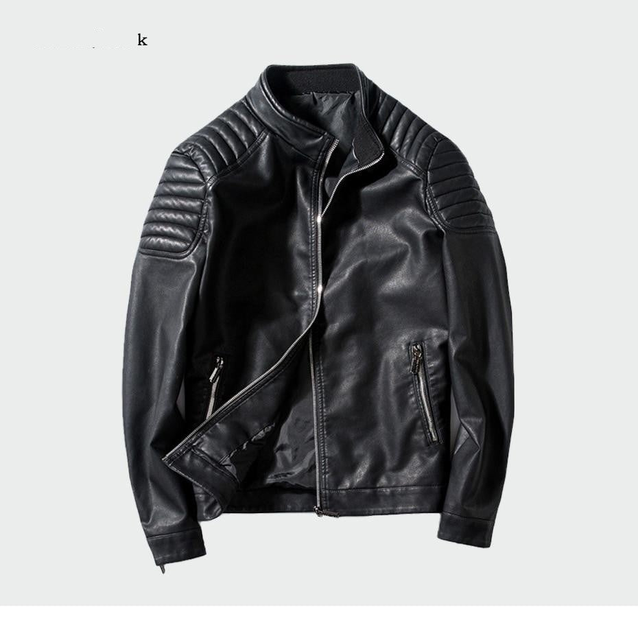 Autumn To Winter Men Faux Lather Jacket