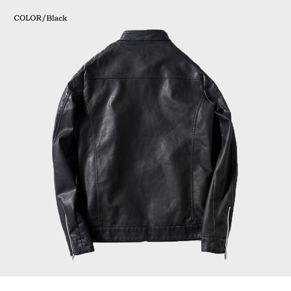 Autumn To Winter Men Faux Lather Jacket