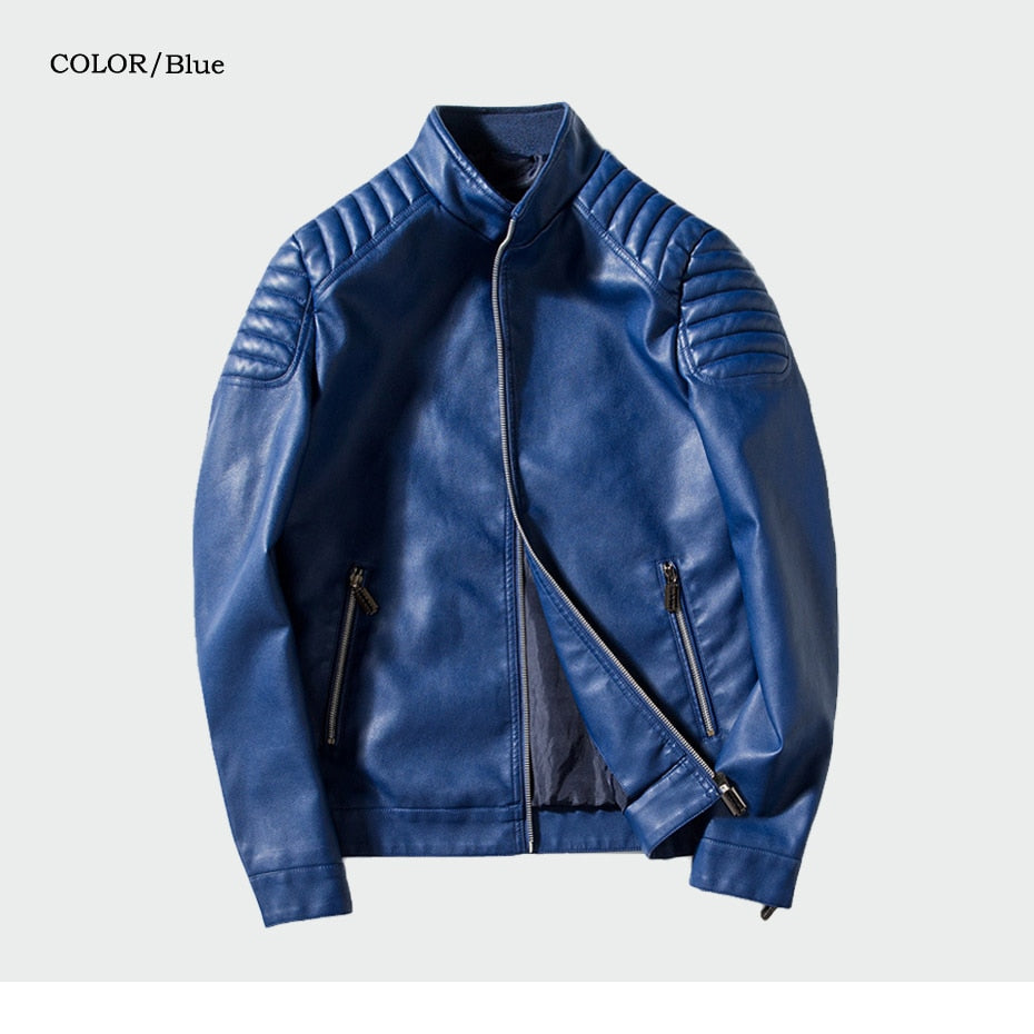 Autumn To Winter Men Faux Lather Jacket