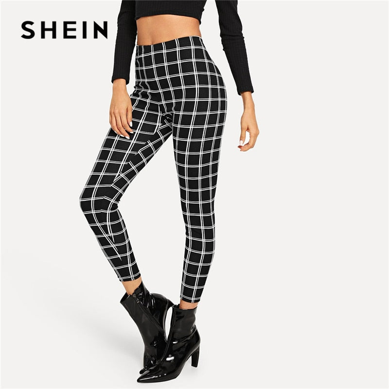 Elegant Office Lady Skinny Women Autumn Workwear Highstreet Minimalist Leggings