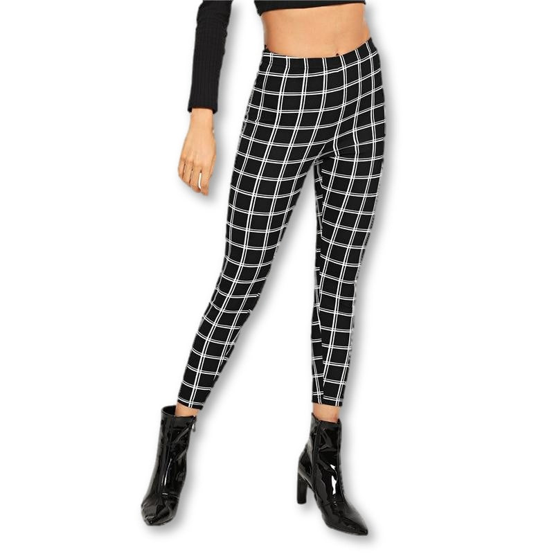 Elegant Office Lady Skinny Women Autumn Workwear Highstreet Minimalist Leggings