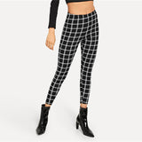 Elegant Office Lady Skinny Women Autumn Workwear Highstreet Minimalist Leggings
