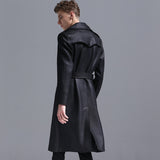 Single Breasted English Style Mens Long Trench Coat