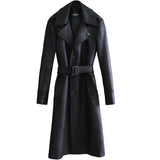 Single Breasted English Style Mens Long Trench Coat