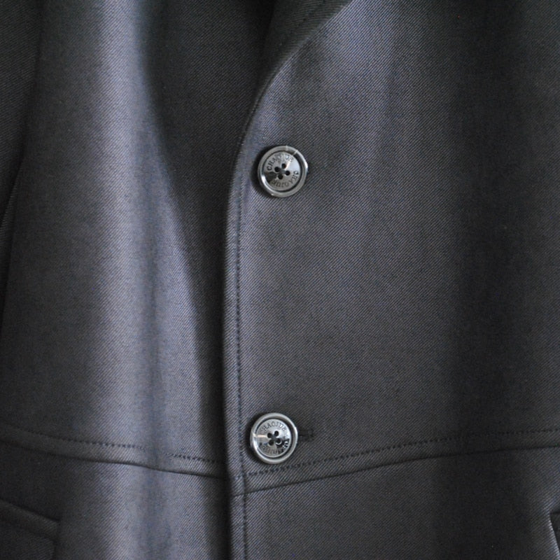 Single Breasted English Style Mens Long Trench Coat