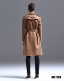 Single Breasted English Style Mens Long Trench Coat