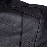 Long Sleeve Pure Lather Mens Jacket For All Season