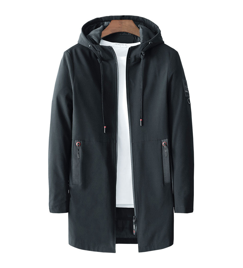 For Casual Wear To Winter Protection Men Windproof Long Trench Coat
