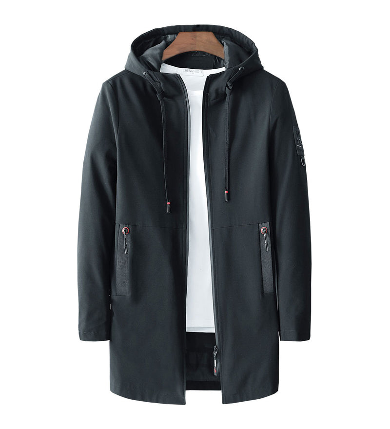 For Casual Wear To Winter Protection Men Windproof Long Trench Coat