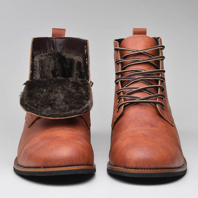 High Top Gorgeous Quality Stylish Mens Cowboy British Ankle Boot With Fur Inside