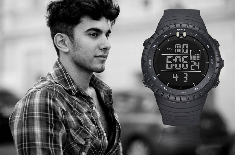 Digital LED Electronic Men Sports Watch