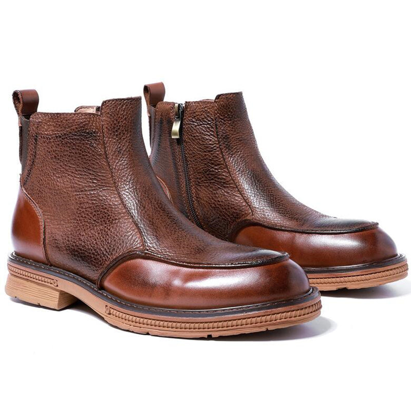 Full Grain Winter Chelsea Business Ankle Retro Men Elegant Boot