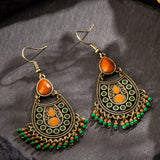 Boho Tassel Geometric  Drop Earrings