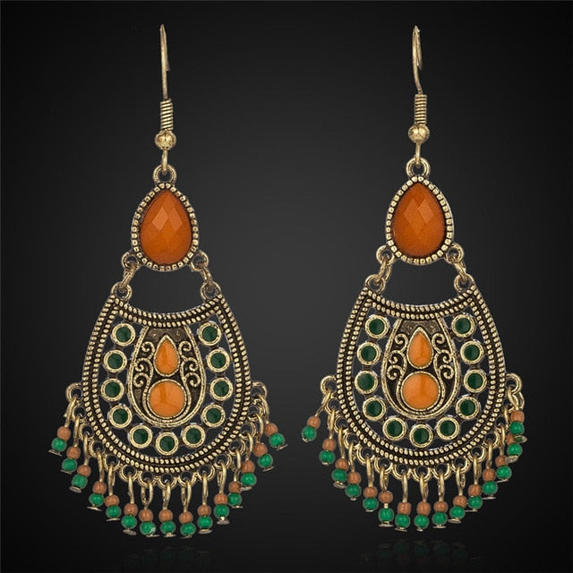 Boho Tassel Geometric  Drop Earrings
