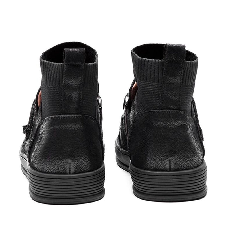 Genuine Leather Hook Ankle Boot  New 2020 UP